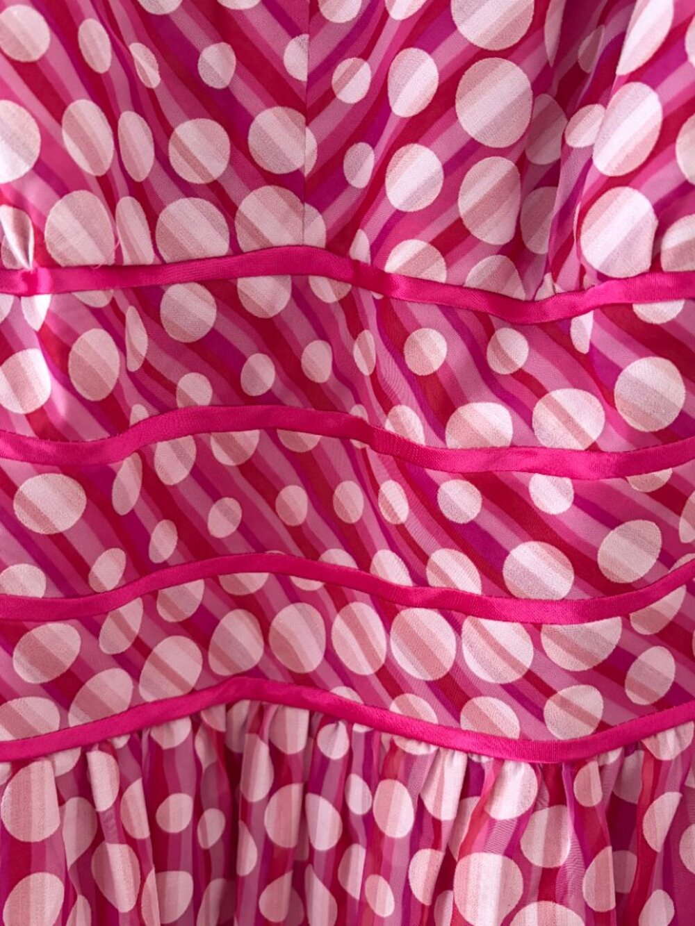 Signature by Robbie Bee pink and white polka dot dress Size 24 Lined - Picture 5 of 11